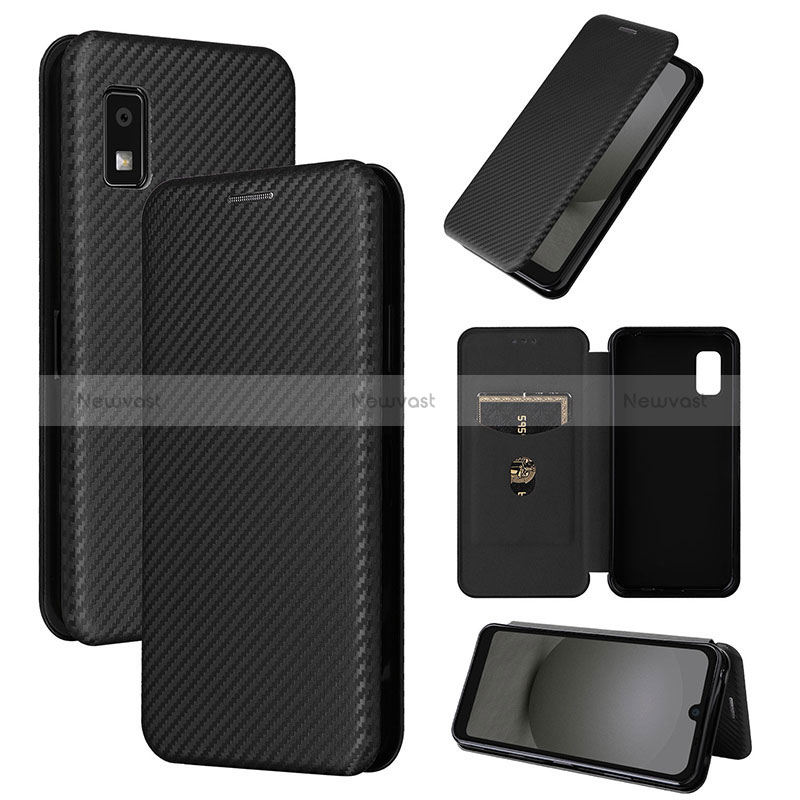 Leather Case Stands Flip Cover Holder L02Z for Sharp Aquos wish3