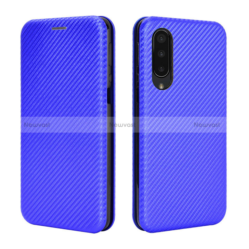 Leather Case Stands Flip Cover Holder L02Z for Sharp Aquos Zero5G basic Blue