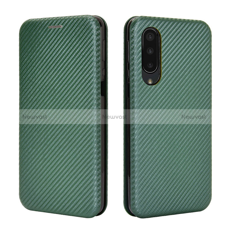 Leather Case Stands Flip Cover Holder L02Z for Sharp Aquos Zero5G basic Green