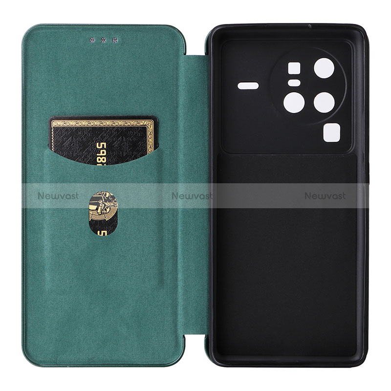 Leather Case Stands Flip Cover Holder L02Z for Vivo X80 Pro 5G