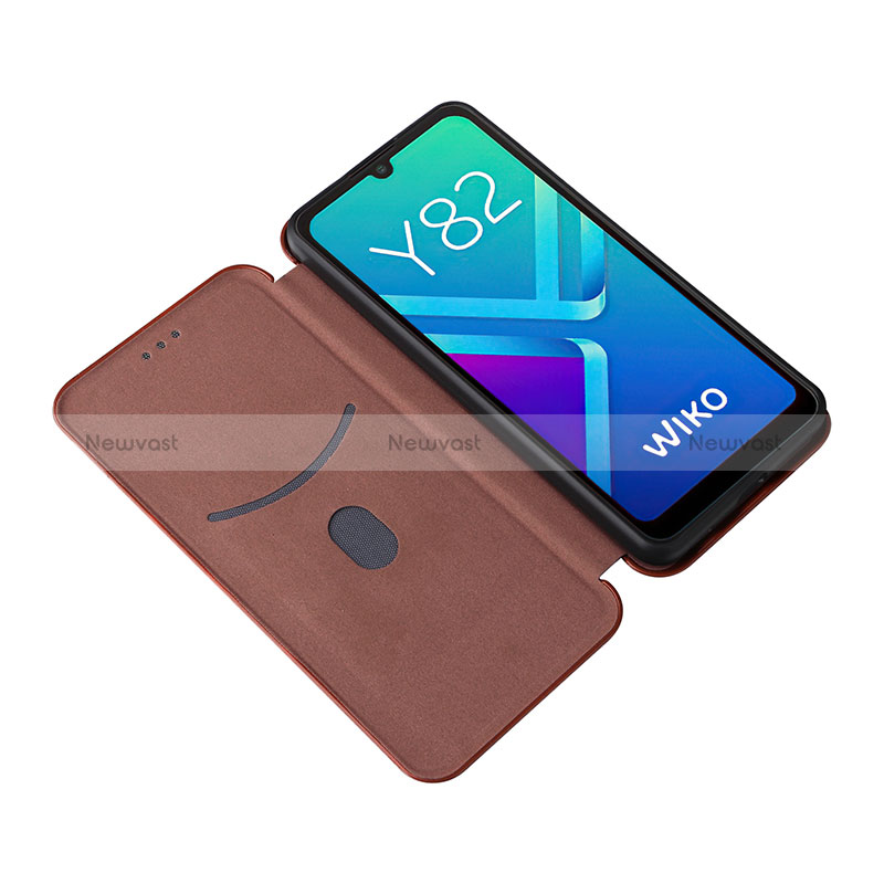 Leather Case Stands Flip Cover Holder L02Z for Wiko Y82