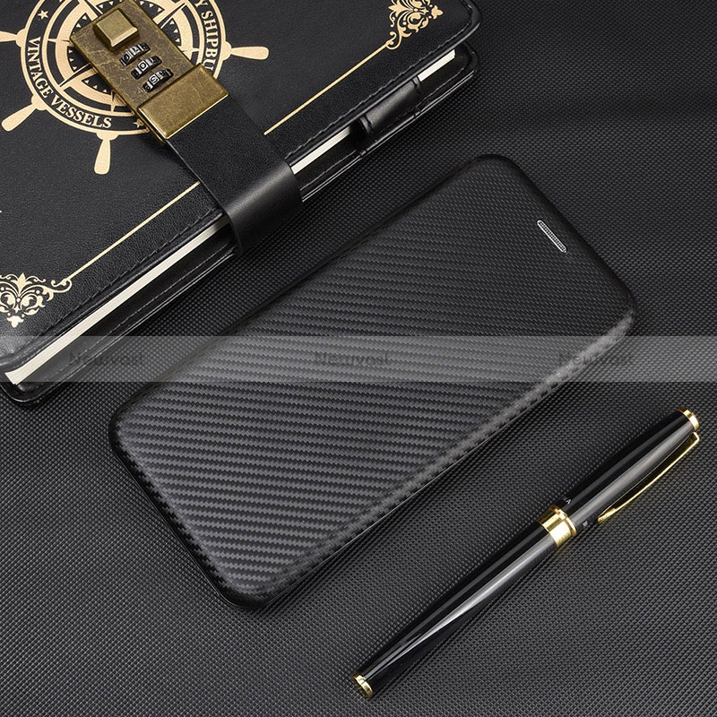 Leather Case Stands Flip Cover Holder L02Z for Xiaomi Redmi 9 Black