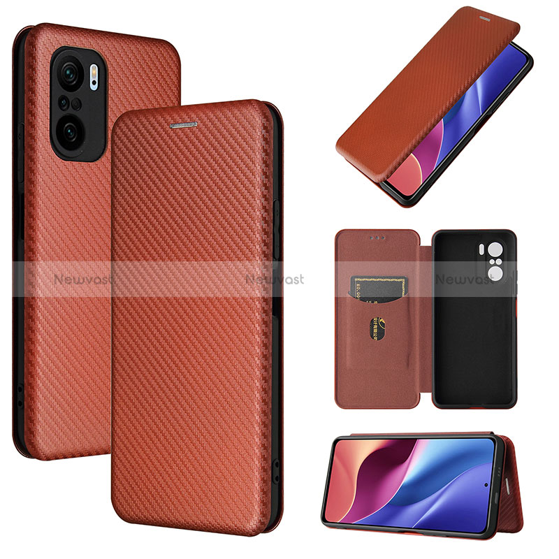 Leather Case Stands Flip Cover Holder L02Z for Xiaomi Redmi K40 Pro 5G