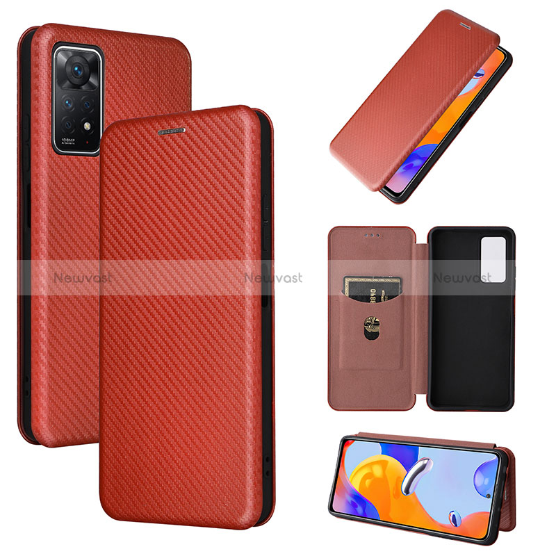 Leather Case Stands Flip Cover Holder L02Z for Xiaomi Redmi Note 11 Pro 4G