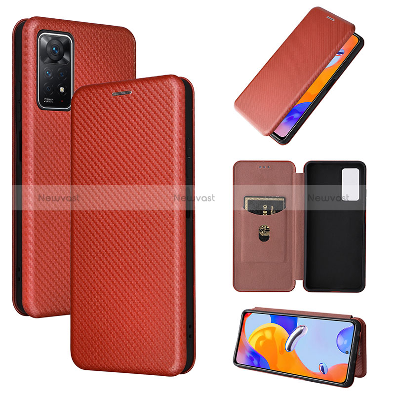 Leather Case Stands Flip Cover Holder L02Z for Xiaomi Redmi Note 11 Pro 5G