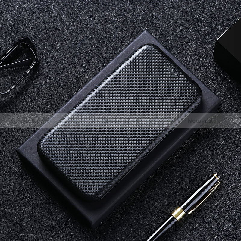 Leather Case Stands Flip Cover Holder L02Z for Xiaomi Redmi Note 9 Black