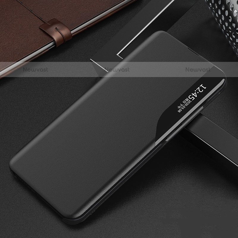 Leather Case Stands Flip Cover Holder L03 for Oppo Find X3 Pro 5G Black