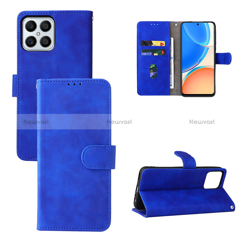 Leather Case Stands Flip Cover Holder L03Z for Huawei Honor X8 4G