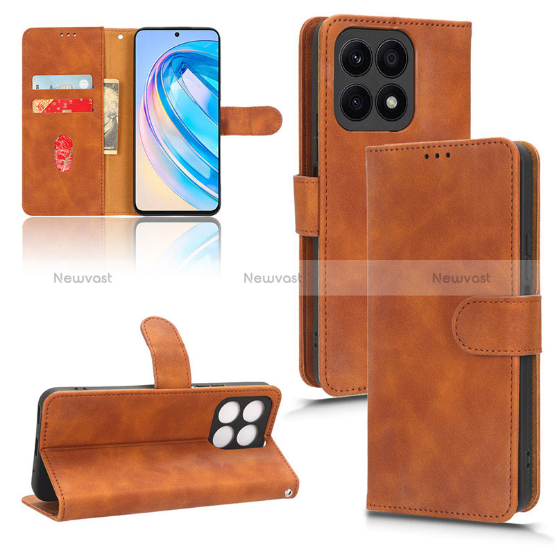 Leather Case Stands Flip Cover Holder L03Z for Huawei Honor X8a 4G