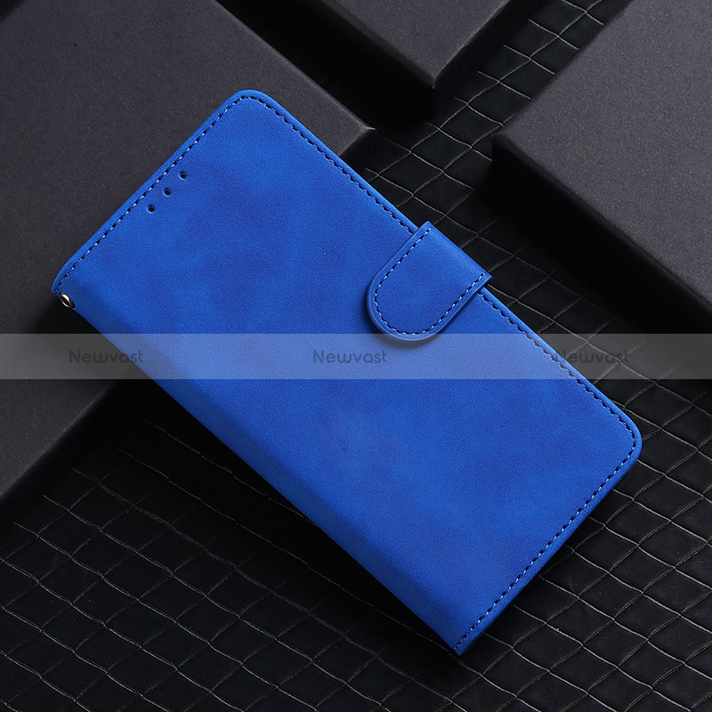 Leather Case Stands Flip Cover Holder L03Z for Huawei Nova 8i Blue