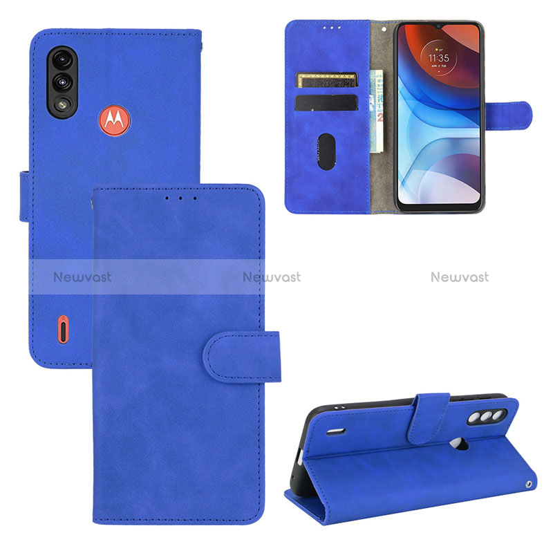 Leather Case Stands Flip Cover Holder L03Z for Motorola Moto E7 Power