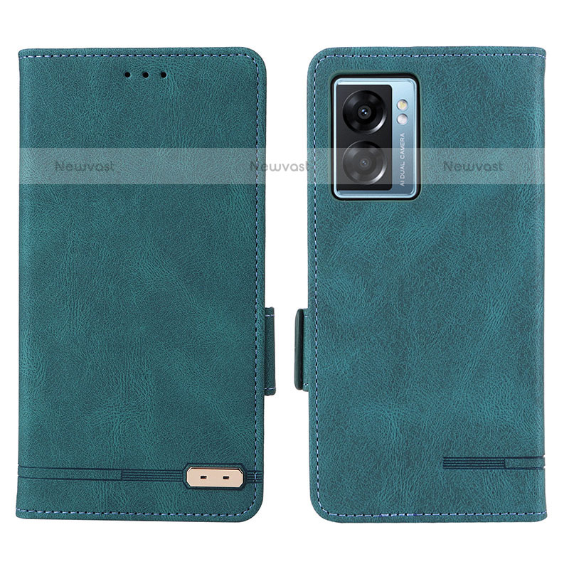 Leather Case Stands Flip Cover Holder L03Z for OnePlus Nord N300 5G Green