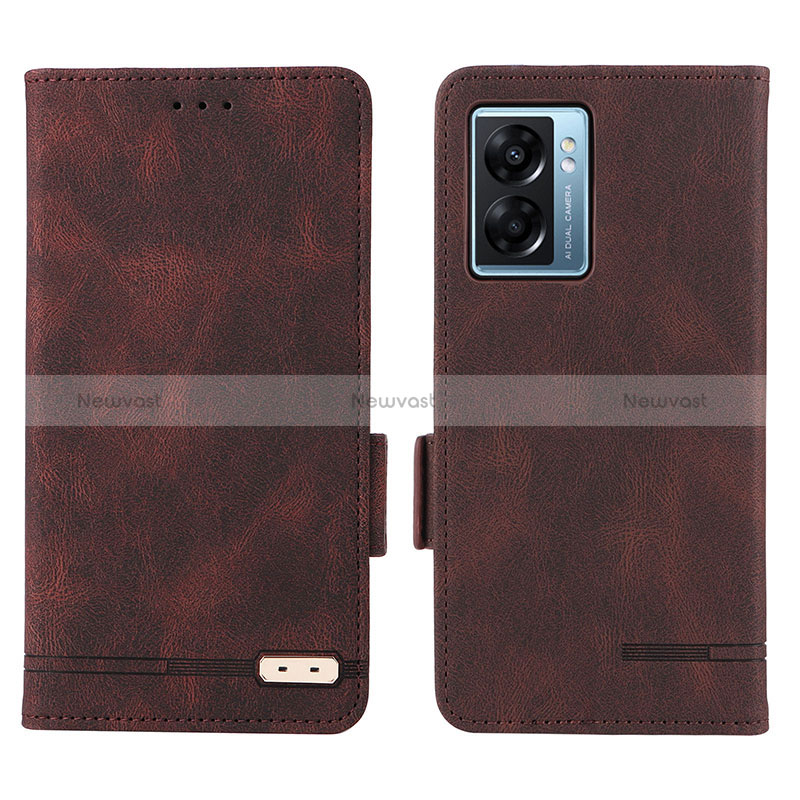 Leather Case Stands Flip Cover Holder L03Z for Oppo A77 5G