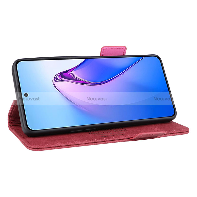 Leather Case Stands Flip Cover Holder L03Z for Oppo Reno8 Pro 5G