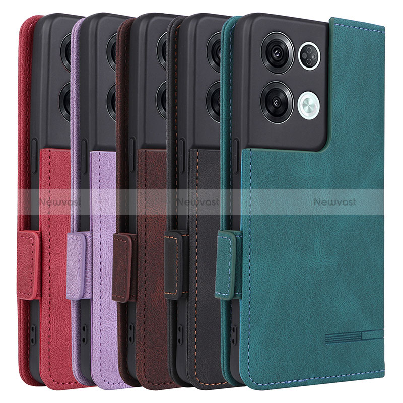 Leather Case Stands Flip Cover Holder L03Z for Oppo Reno8 Pro+ Plus 5G