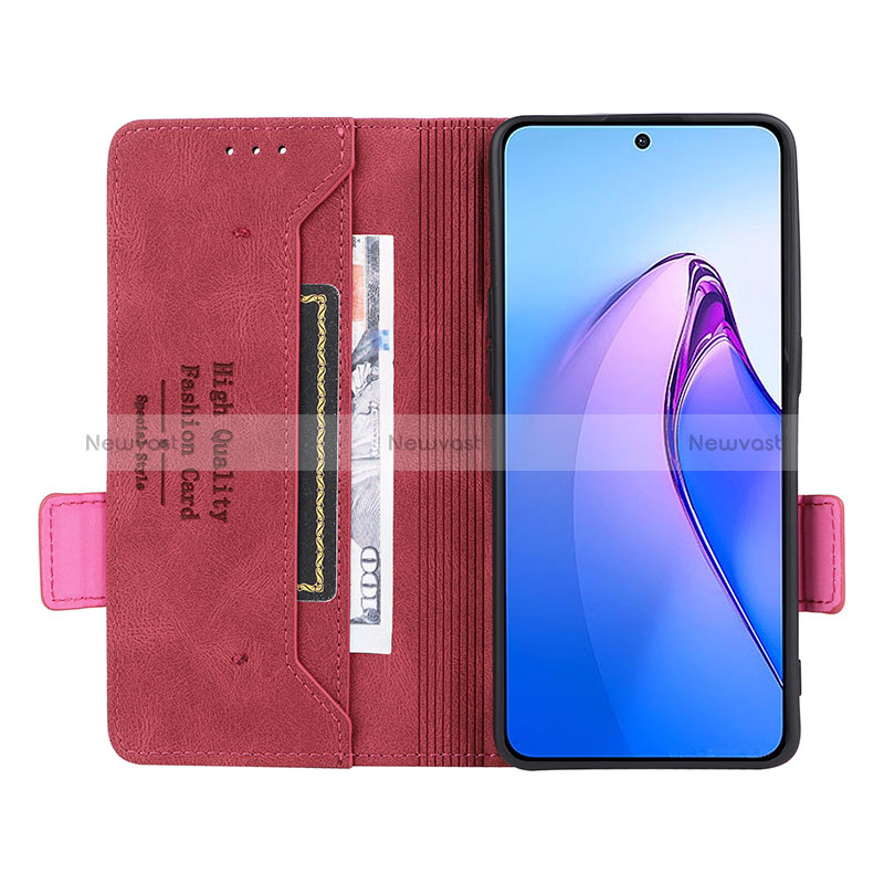 Leather Case Stands Flip Cover Holder L03Z for Oppo Reno8 Pro+ Plus 5G