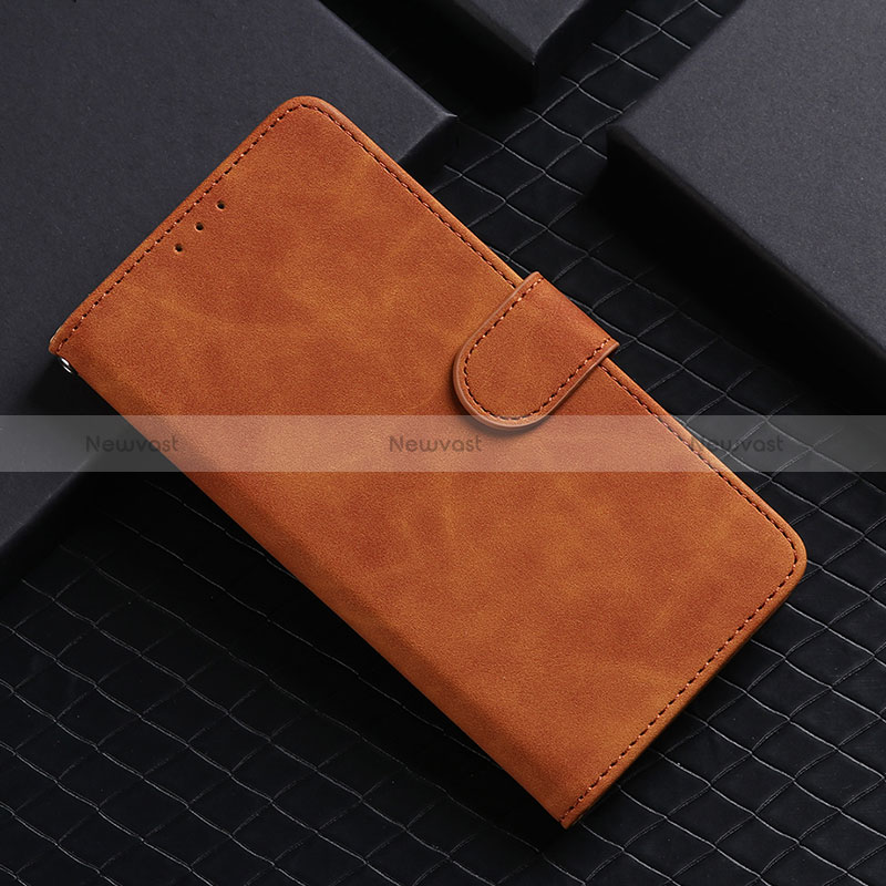 Leather Case Stands Flip Cover Holder L03Z for Realme 9 4G Brown