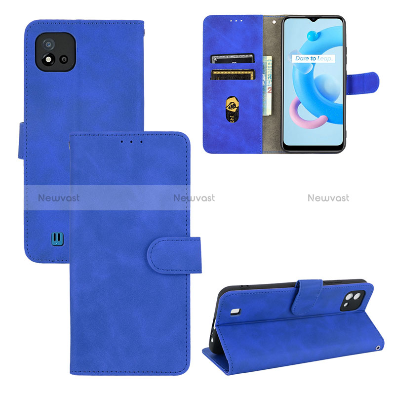 Leather Case Stands Flip Cover Holder L03Z for Realme C11 (2021)