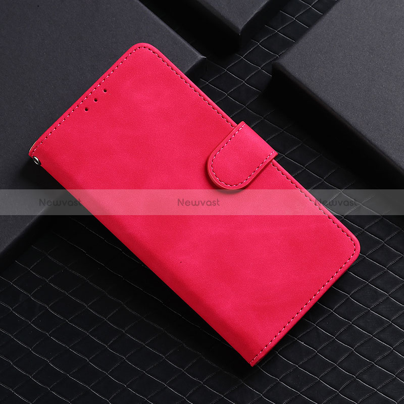 Leather Case Stands Flip Cover Holder L03Z for Realme C11 (2021) Hot Pink