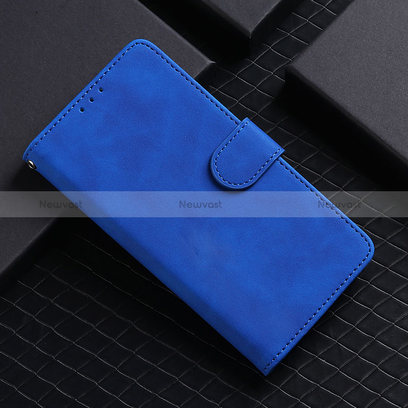 Leather Case Stands Flip Cover Holder L03Z for Realme C20 Blue