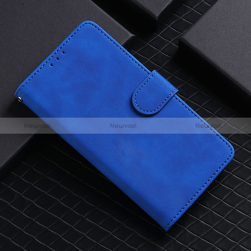 Leather Case Stands Flip Cover Holder L03Z for Realme C21Y Blue