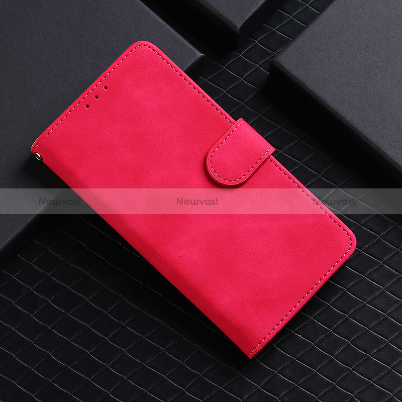 Leather Case Stands Flip Cover Holder L03Z for Realme GT 5G Hot Pink