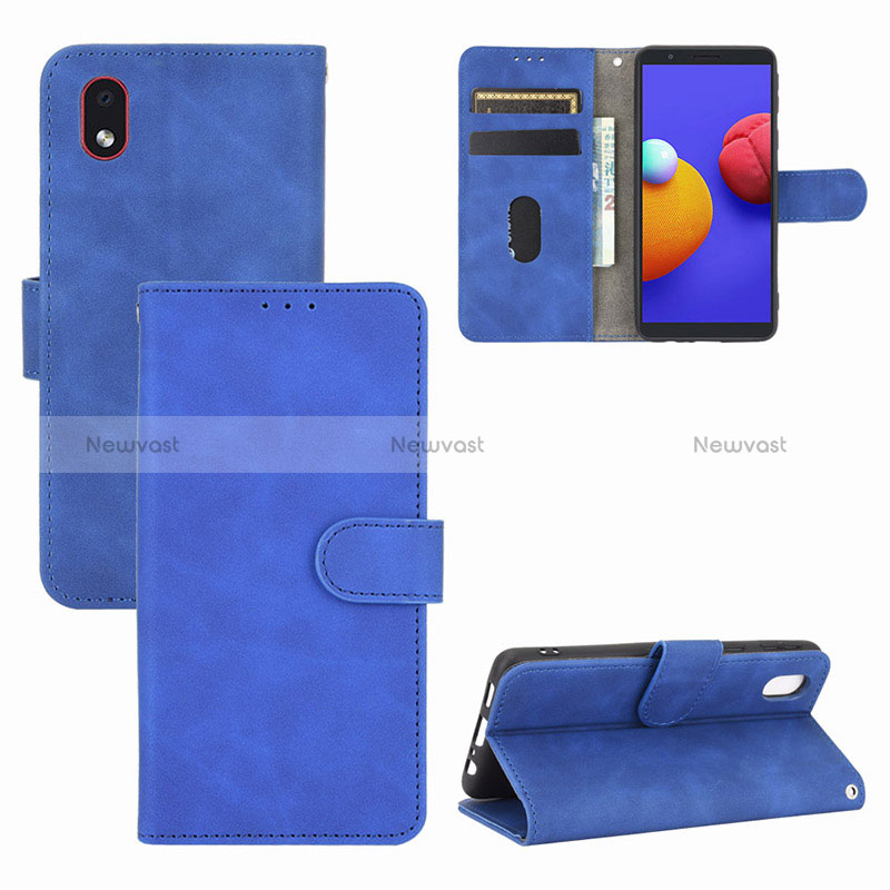 Leather Case Stands Flip Cover Holder L03Z for Samsung Galaxy A01 Core