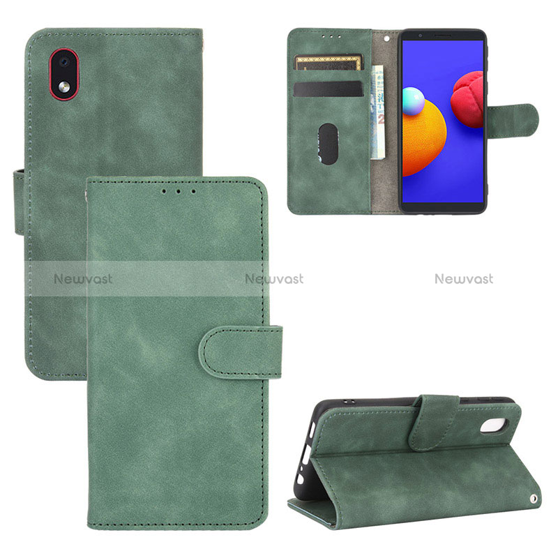 Leather Case Stands Flip Cover Holder L03Z for Samsung Galaxy A01 Core