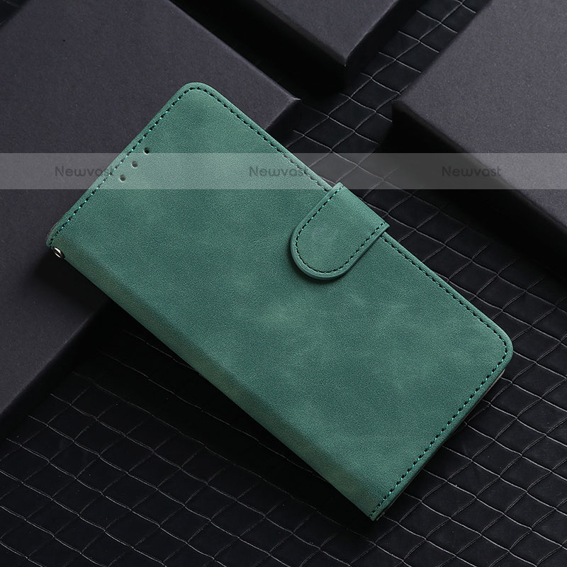 Leather Case Stands Flip Cover Holder L03Z for Samsung Galaxy A20 Green