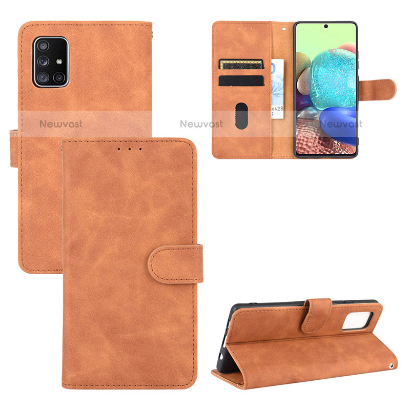 Leather Case Stands Flip Cover Holder L03Z for Samsung Galaxy A71 4G A715