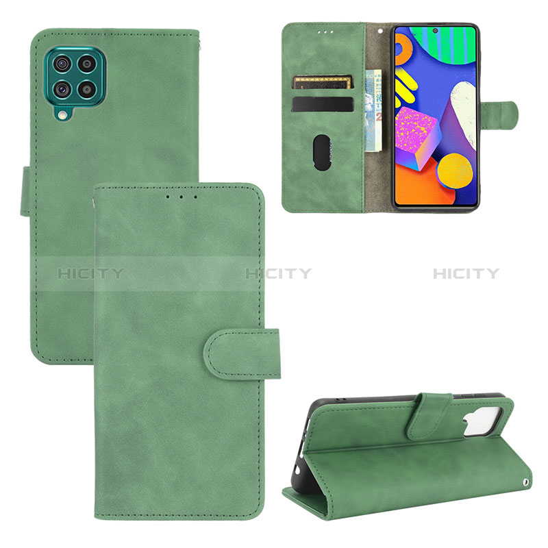 Leather Case Stands Flip Cover Holder L03Z for Samsung Galaxy F62 5G Green