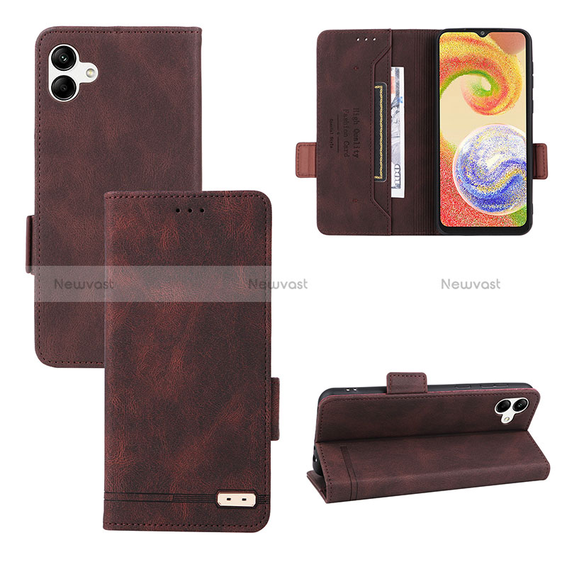 Leather Case Stands Flip Cover Holder L03Z for Samsung Galaxy M04