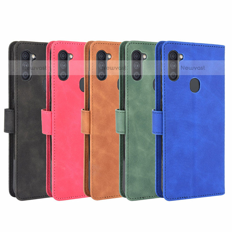 Leather Case Stands Flip Cover Holder L03Z for Samsung Galaxy M11