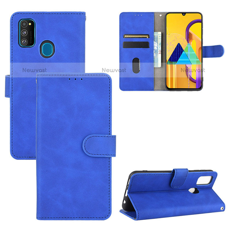 Leather Case Stands Flip Cover Holder L03Z for Samsung Galaxy M21