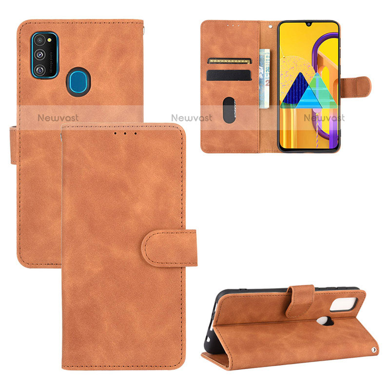 Leather Case Stands Flip Cover Holder L03Z for Samsung Galaxy M21