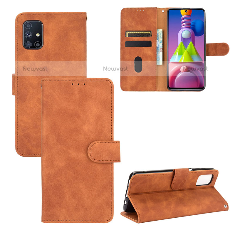 Leather Case Stands Flip Cover Holder L03Z for Samsung Galaxy M51