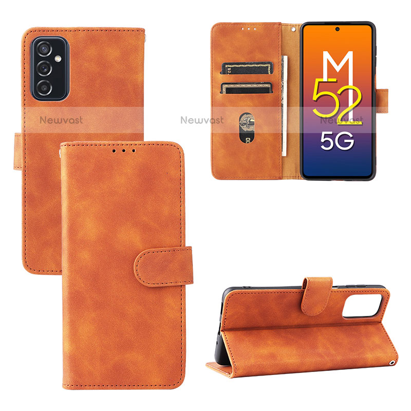 Leather Case Stands Flip Cover Holder L03Z for Samsung Galaxy M52 5G