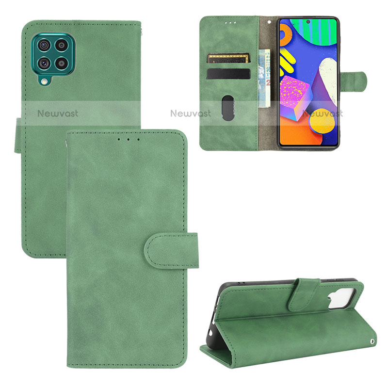 Leather Case Stands Flip Cover Holder L03Z for Samsung Galaxy M62 4G Green