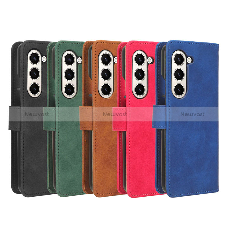 Leather Case Stands Flip Cover Holder L03Z for Samsung Galaxy Z Fold5 5G