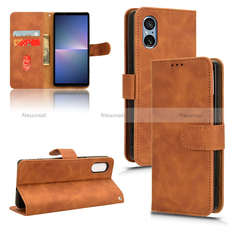 Leather Case Stands Flip Cover Holder L03Z for Sony Xperia 5 V