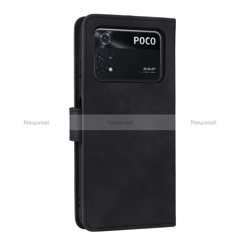 Leather Case Stands Flip Cover Holder L03Z for Xiaomi Poco M4 Pro 4G