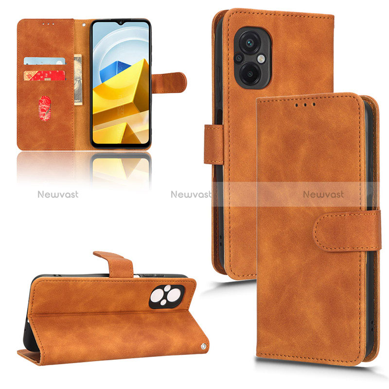 Leather Case Stands Flip Cover Holder L03Z for Xiaomi Poco M5 4G