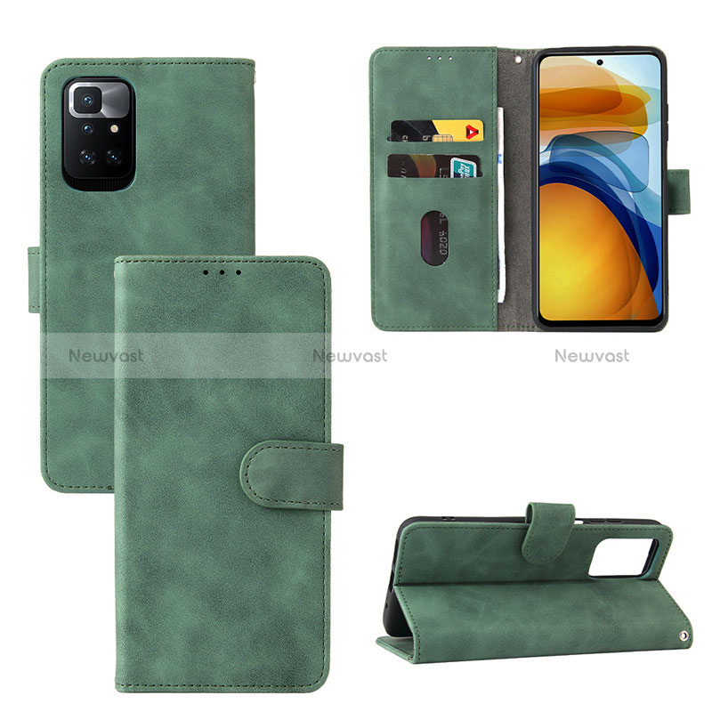 Leather Case Stands Flip Cover Holder L03Z for Xiaomi Redmi 10 4G