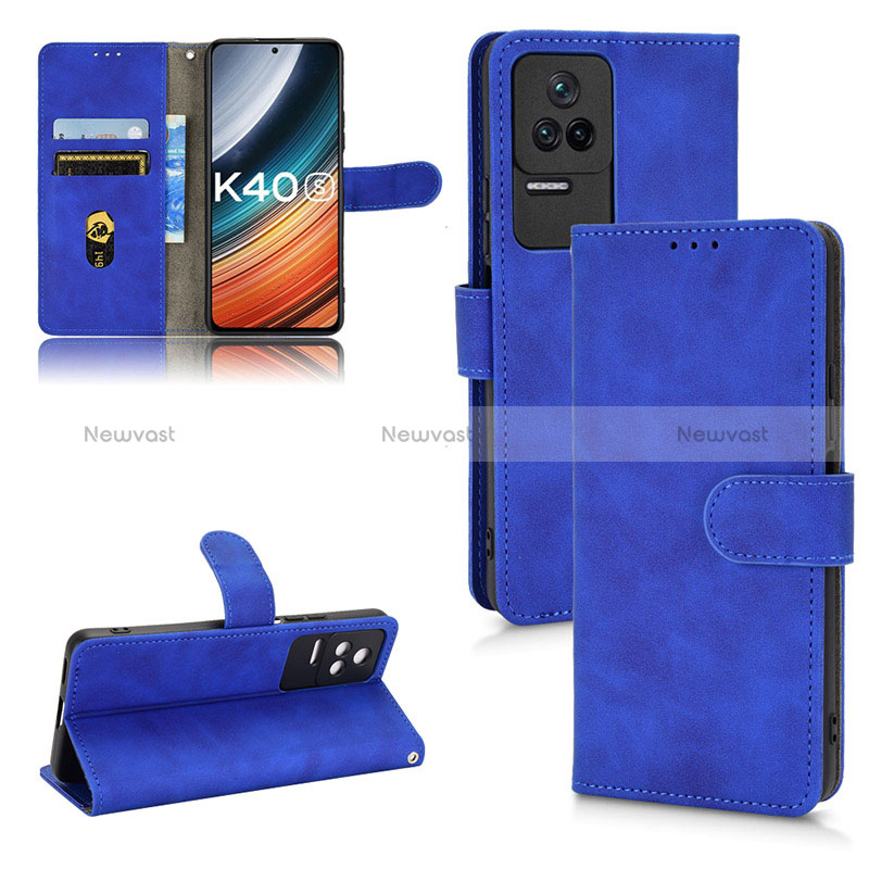 Leather Case Stands Flip Cover Holder L03Z for Xiaomi Redmi K40S 5G