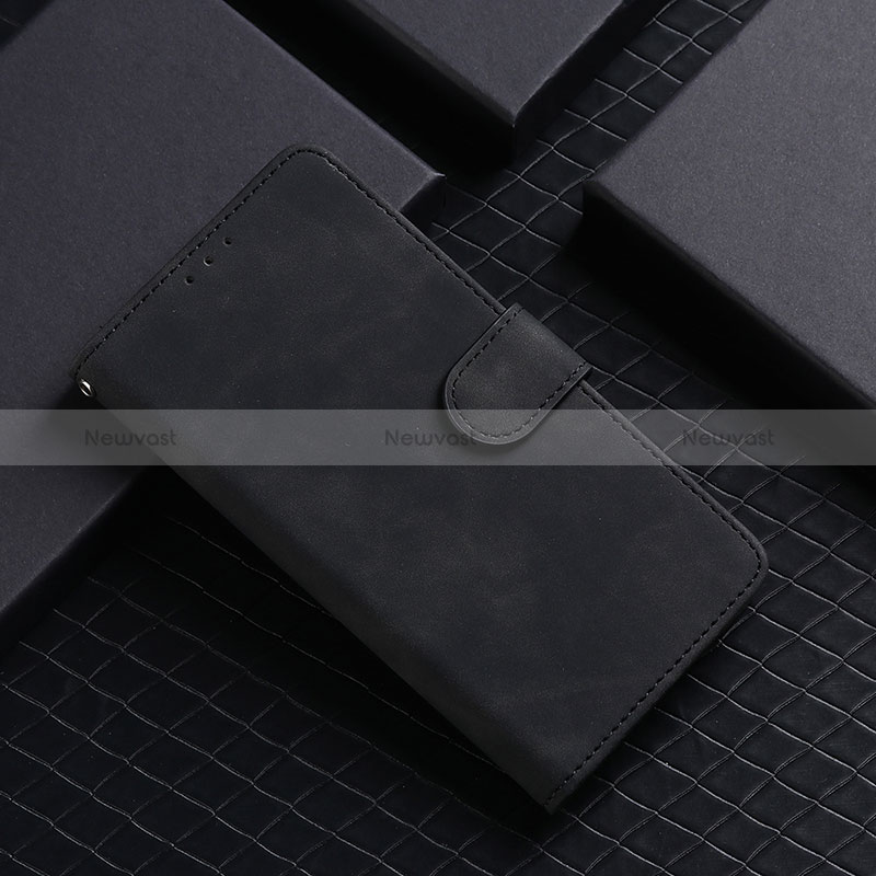 Leather Case Stands Flip Cover Holder L03Z for Xiaomi Redmi Note 10 5G Black