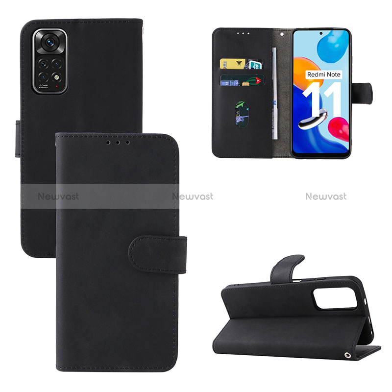 Leather Case Stands Flip Cover Holder L03Z for Xiaomi Redmi Note 11 4G (2022)