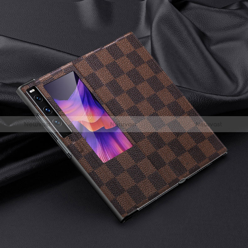 Leather Case Stands Flip Cover Holder L04 for Huawei Mate Xs 2 Black