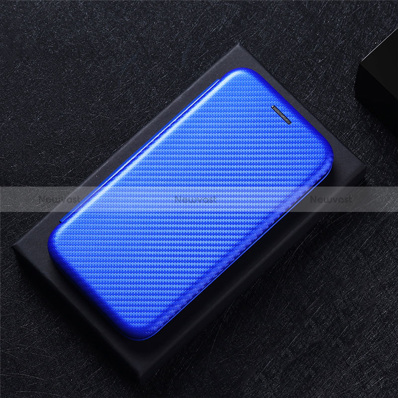 Leather Case Stands Flip Cover Holder L04Z for Huawei Honor Magic4 Lite 5G Blue