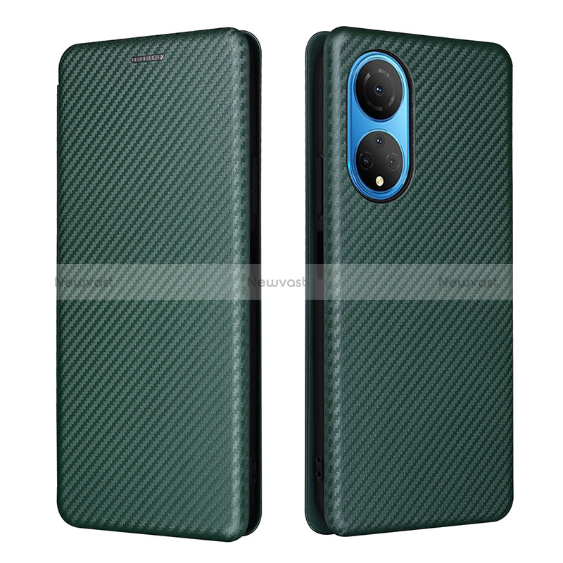 Leather Case Stands Flip Cover Holder L04Z for Huawei Honor X7 Green