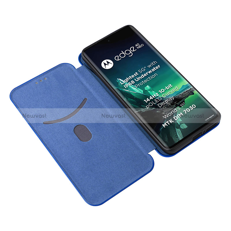 Leather Case Stands Flip Cover Holder L04Z for Motorola Moto Edge 40 Neo 5G